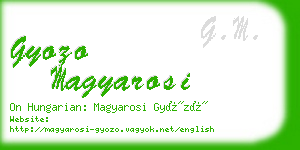 gyozo magyarosi business card